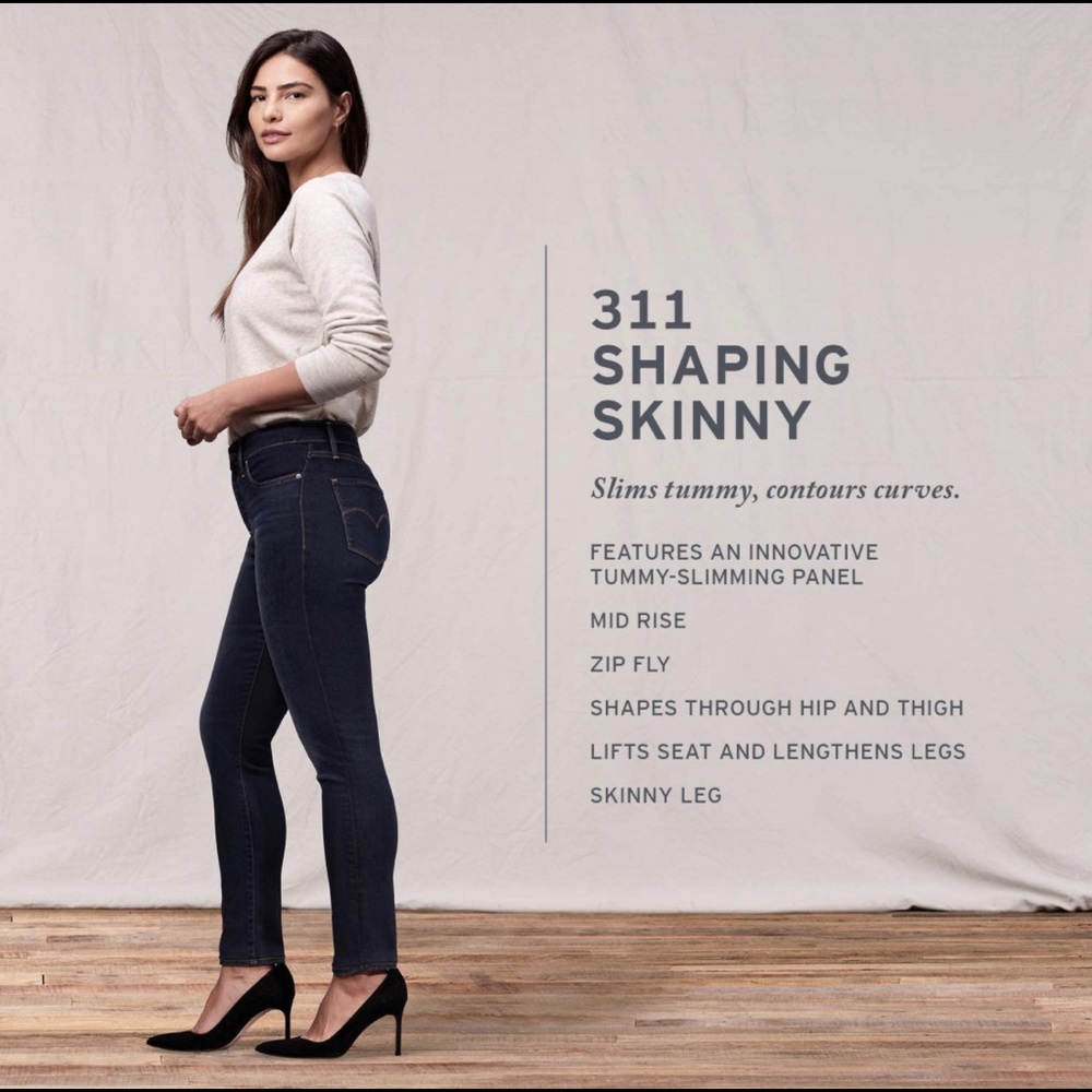 *NEW* Levi's 311 Stretch Shaping Skinny Jeans - Picture 6 of 14